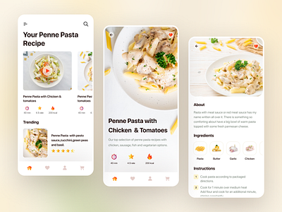 Cooking Recipe App app app design branding clean color palette creative design dribbble best shot flat food minimal mobile app recipe app trend typography ui uidesign ux vector web