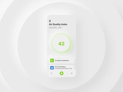 Air Quality Index App app concept mobile mobile app design mobile ui product design ui uidesign