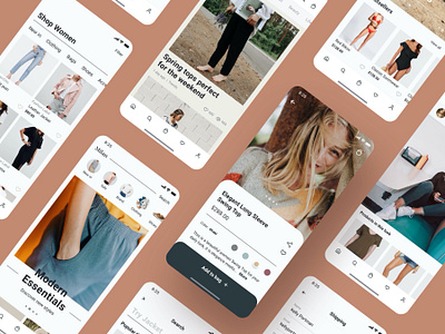 Shopping app UI design adobe xd app screens ecommerce fashion fashion app figma mobile mobile app mobile app ui design shopping app sketchapp ui ui design ui kit ui ux design 应用 应用界面 设计