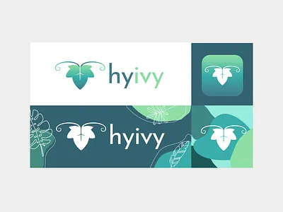Hyivy Logo Design appicon brand design branding branidentity cyan design green health health app health logo healthcare illustration logo plants ui ux