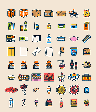 Iconos para Ubii Go design flat icons illustration ui ux vector venezuela