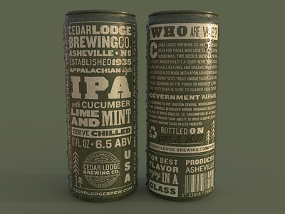 Cedar Lodge Brewing Co. branding design graphic design logo design packaging