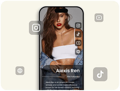 DailyUI 005 - User Profile app artist dailyui design fashion figma graphic design influencer mobile music profile social ui user ux