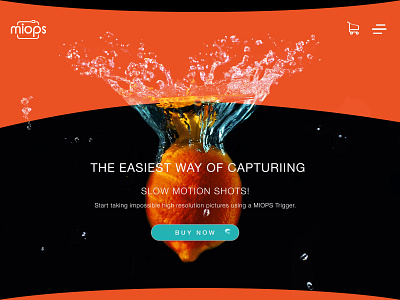 Miops Website Redesign abstract adobe photoshop adobe xd branding clean concept design design fruit hero banner illustration modern productdesign responsive slow motion trending ui ux vibrant colors water splash website
