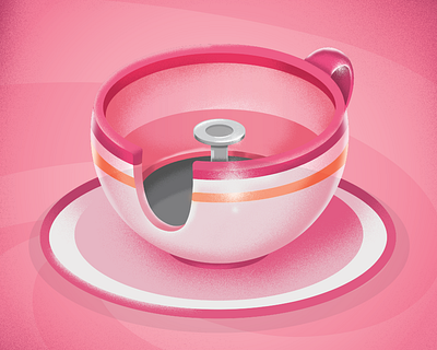 Disneyland Teacups alice alice in wonderland attraction disney disneyland illustration illustrator photoshop ride teach