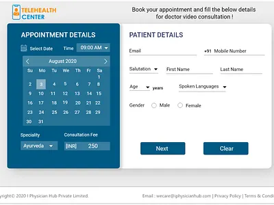 patient Appointment appointment appointment booking calender consulting design doctor ui user experience ux web