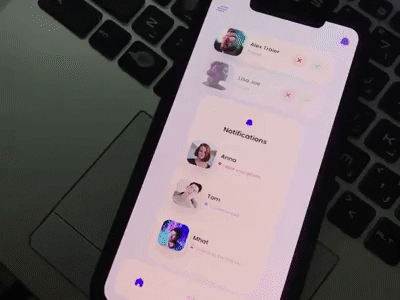 Social App Prototype Animation adobe xd animated animation app app design design dribbble friend request gif ios prototype social ui uidesign uiux ux uxdesign