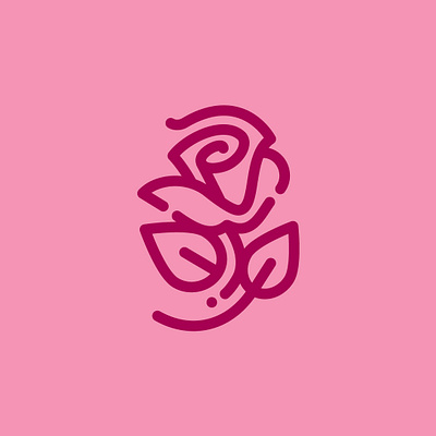 Day 38 - Rose - 100 Icons Daily 100days design flower icon illustration leeayr logo minimal rose vector