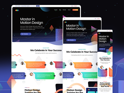 SOM Responsive branding creative design education illustration minimal minimalistic motion responsive school school of motion typography ui ux web website