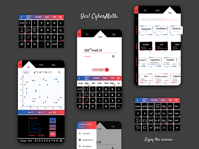 Yes! CyberMath. app design typography ui ux