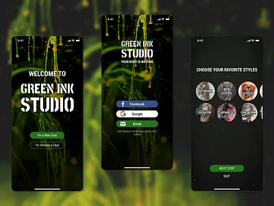 Tattoo register app app art branding design graphic design illustrator logo ui ux web