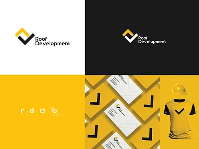 Roof Development construction logo creative creative design monogram nice nikstudio roof roofdevelopment simple symbol