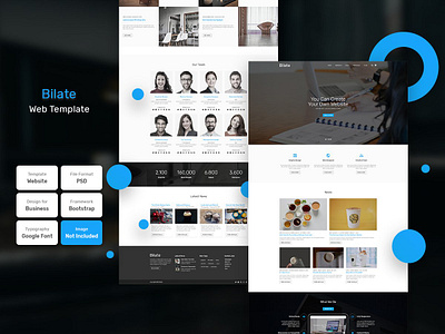 Bilate Business Homepage Web Template banner business company corporate cover creative design email home promotion template web