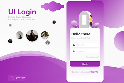 UI Ilustration Login design designer inspiration landing mobile design ui uidesign ux ux ui design web webdesign