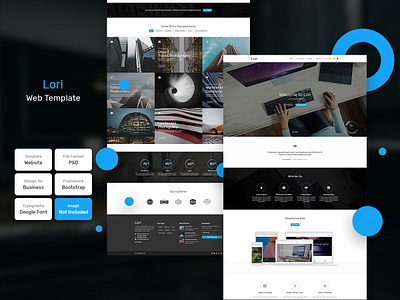 Lori Business Homepage PSD Web Template banner business company corporate cover creative design email home promotion template web
