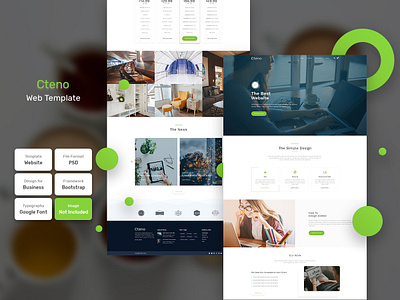 Cteno Agency Homepage PSD Web Template banner business design digital education layout marketing modern template web web design website