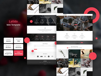 Latido Business Homepage PSD Web Template banner business design digital education layout marketing modern template web web design website