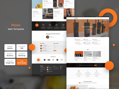 Mosis Business Homepage PSD Web Template business design digital landing landing page marketing page template web web design web template website