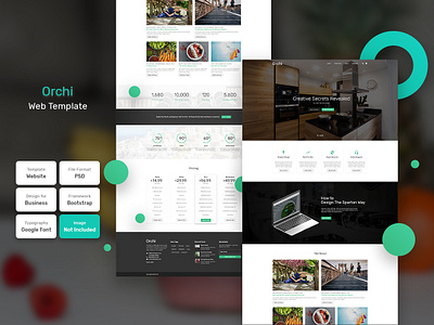 Orchi Business Homepage PSD Web Template business design digital landing landing page marketing page template web web design web template website
