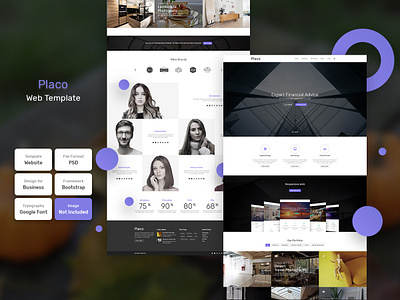 Placo Business Homepage PSD Web Template business design digital landing landing page marketing page template web web design web template website