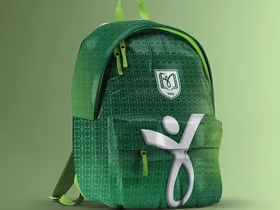 School Bag branding design graphic logo mockup