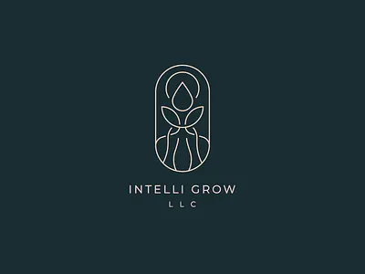 Intelli Grow agriculture badge brand creative growers horticulture illustration lineart logomark minimal monoline symbol vector