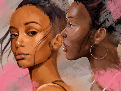 "Whisper" by Masha Van for Intalence Art art digital illustration drawing girls idea illustration portrait