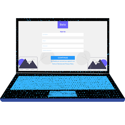 Belo - Sign Up fakeclients ui ux website design