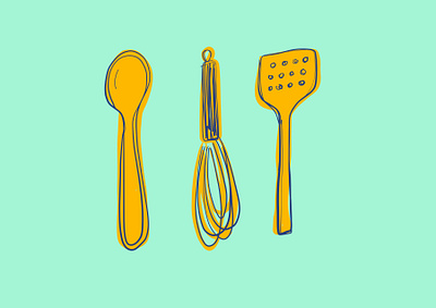 12/100 100dayproject adobefresco cooking illustration