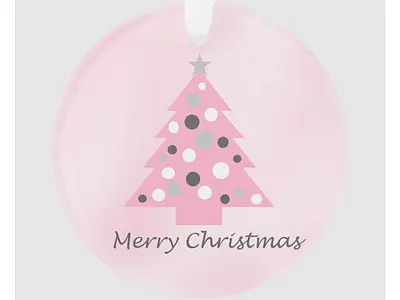 Pretty pink Christmas ornament christmas tree merry pink pretty