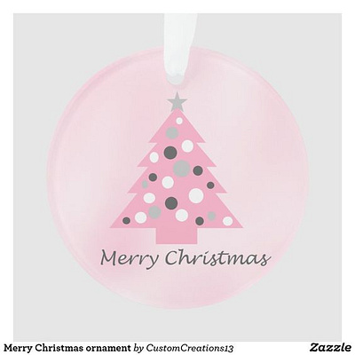 Pretty pink Christmas ornament christmas tree merry pink pretty