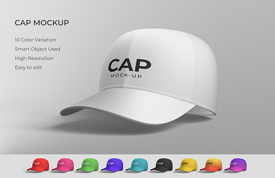 Cap mockup brand cap hat hat mockup high resolution identity mockup modern smart object