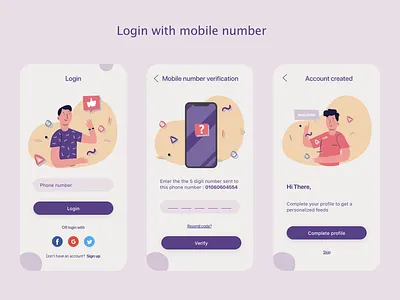 Login Flow design ios login flow login form mobile app mobile application mobile login registration signin signup sketch social media login ui ux