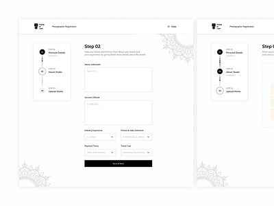 Stepper/Form design illustrator product design ui ux