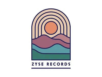 Logo for Zyse Records branding design graphic design landscape logo logo design minimalist music sunrise