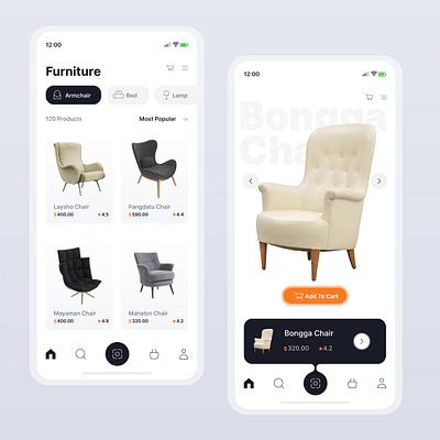 Chair Market UI app flat icon minimal type ui ux web