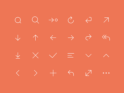 The Symbols — Icon Set accept add arrow back check design essentials destination download enter expand forward mail menu menu bar reload search