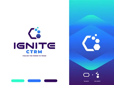 Igntite CTRM software Logo Design & Branding brand identity branding comodity trading fintech fintech branding flat gas gradient it logo logo design logo design branding logotype minimal oil tech trendy typography vector