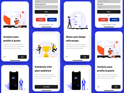 Onboarding screens. appdesign appui colors uidesign uiux uiuxdesign undraw