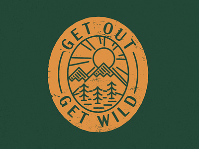 Badge design for an outdoor brand. apparel apparel logo badge branding design illustration logo outdoors texture typography