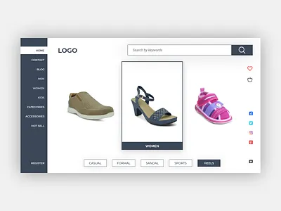 Landing Page UI || Shoe Store footwear landing page ui shoe shoe store