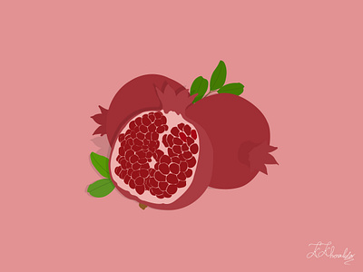 Pomegranate art design flat graphic design illustration illustrator kosar khonakdar minimal photoshop pomegranate vector yalda