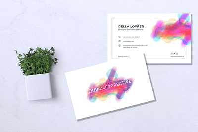 Business Card watercolor abstract art background business card collection design graphic illustration layout modern paint pattern presentation set template vector vintage watercolor wedding