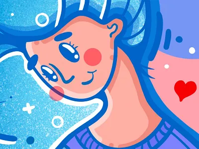 Happy Girl colors girl happy illustraion