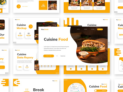 Cuisine - Food Restaurant Presentation Template branding business cafe cafe branding cuisine culinary design food keynote presentation restaurant restaurant branding slides template