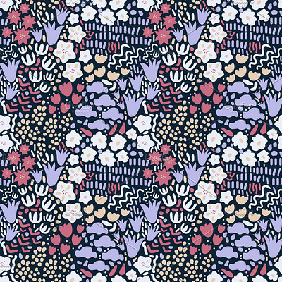 Ditsy floral pattern blue decorative design ditsy floral flower nature pattern pink seamless simple surface design texture white