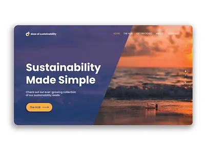 Dose Of Sustainability Landing Page branding graphic design landing page landing page design logo design sustainability sustainable ui ui design ux ux ui ux design web design webdesign website website builder website concept website design