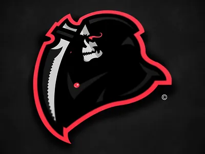 Premade Mascot logo | Grim Reaper badge brand branding design esports gaming graphicdesign illustrator logo logo design logotype mascot