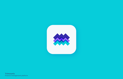 Trimount app icon app app icon app icon logo app logo branding finance flat identity logo logo mark logodesign management app managment minimal mountain triangle ui