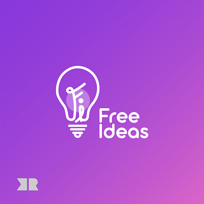 FreeIdesas Logo app art branding flat icon illustration logo minimal type vector
